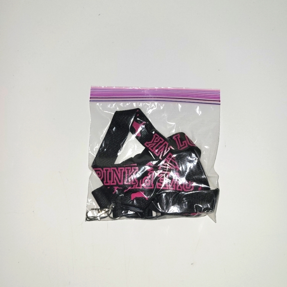 2 Car Keys Holder Love PINK Victoria's Secret One Size Lanyard with Clip - Picture 3 of 7
